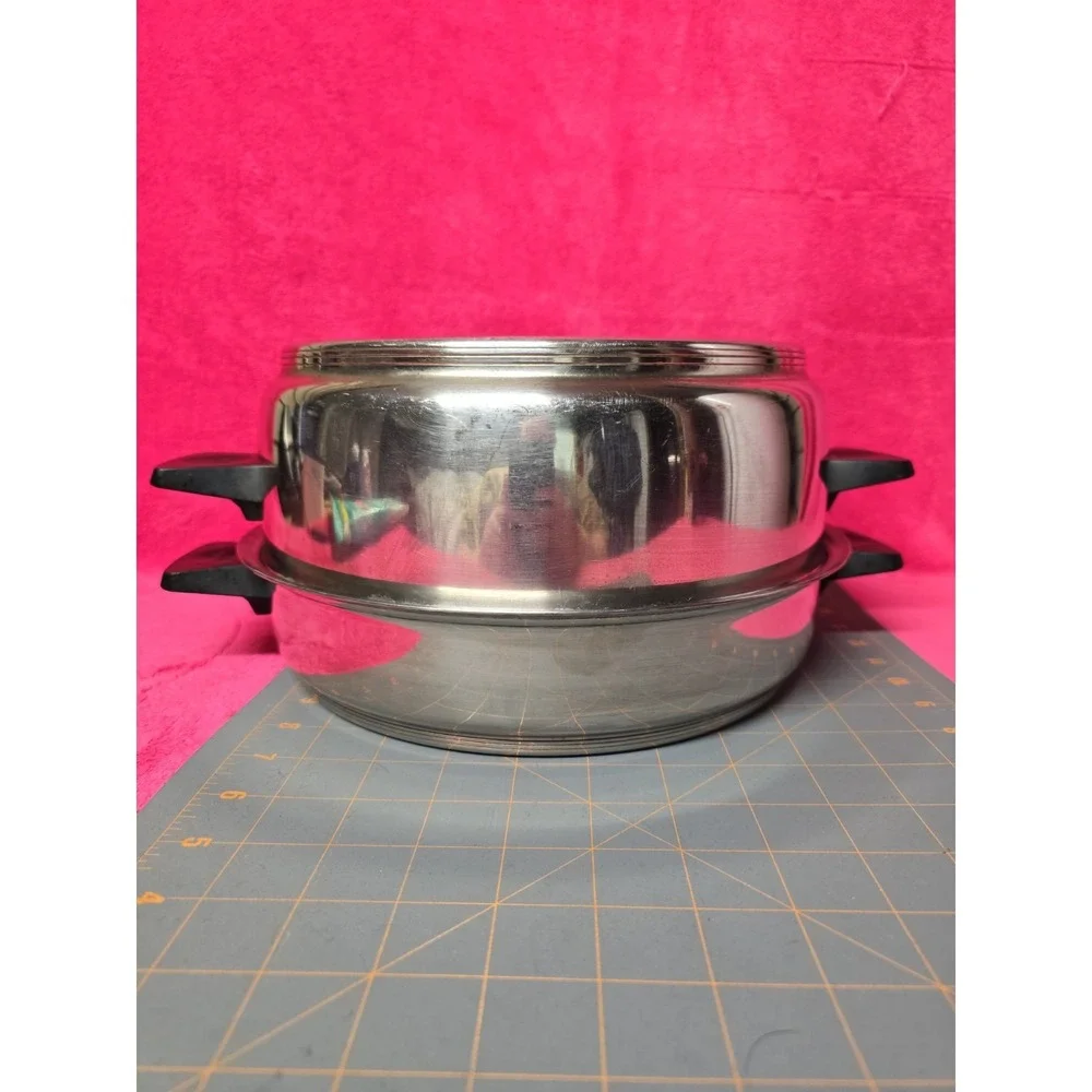 Rena Ware Ultra-Ply 3-Ply 18-8 Stainless Dutch Oven Fry Pan 4Q Dome Skillet Lid